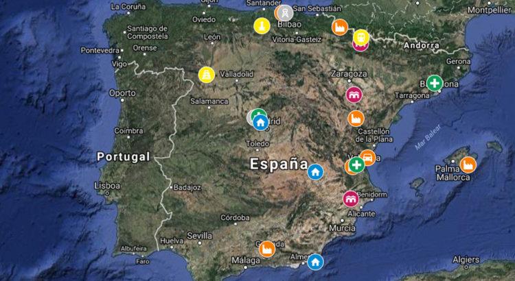 Mapa Lugares Abandonados Madrid Valencia Barcelona Bilbao Sevilla Gailicia Abandoned Spain España Urbex