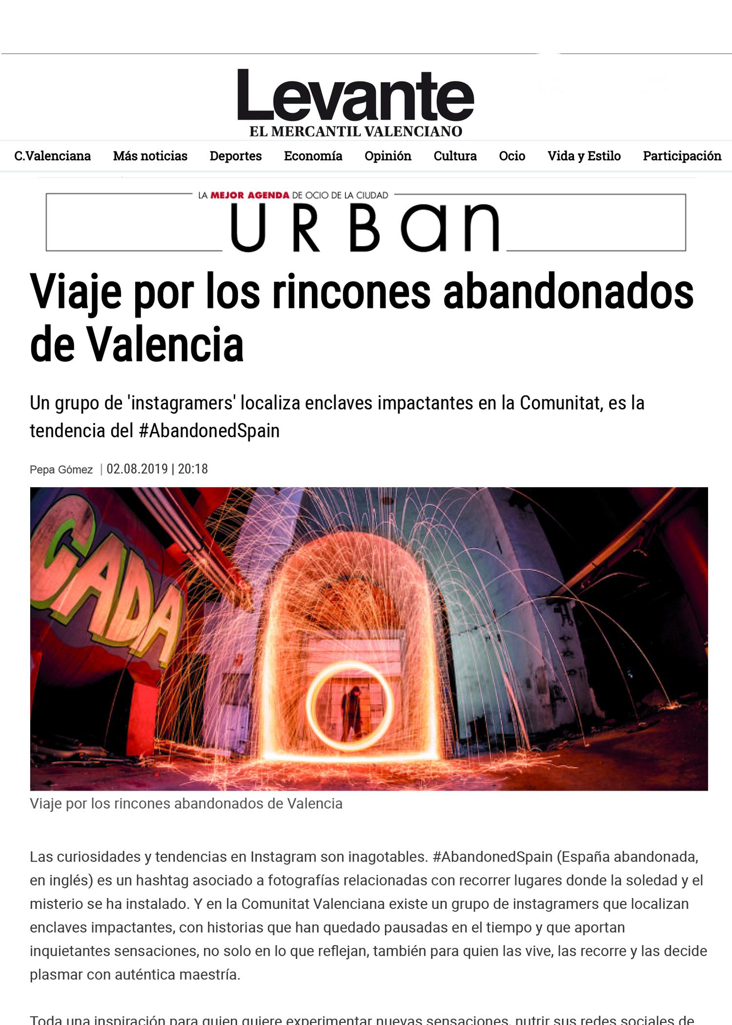Entrevista Abandoned Spain para Urban Levante